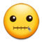 Zipper-Mouth Face emoji on Samsung